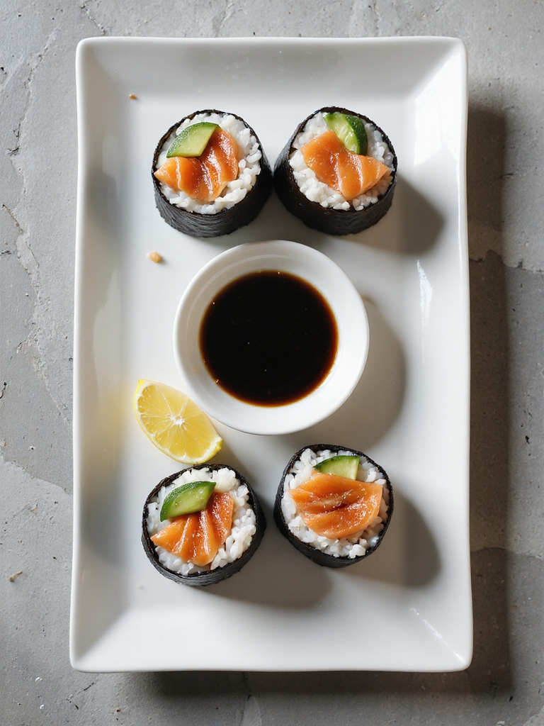 salmon temaki hand rolls