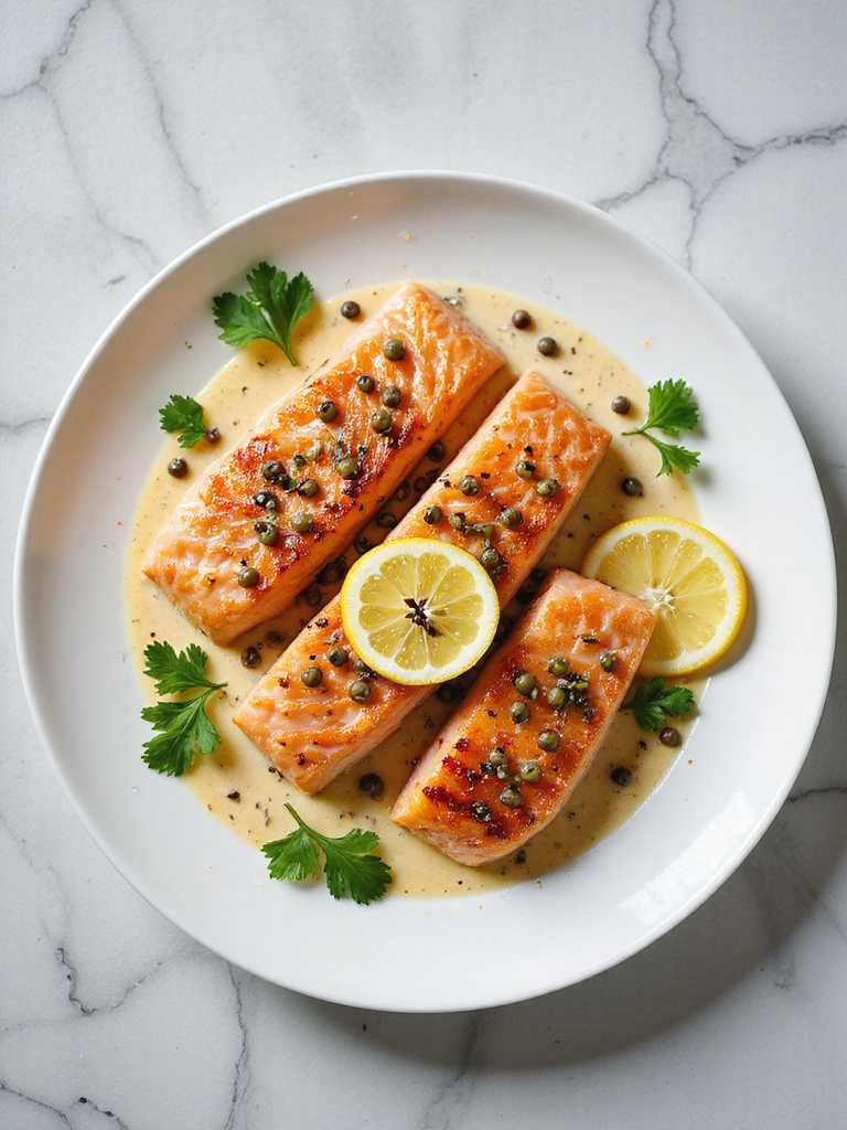 salmon with lemon butter sauce