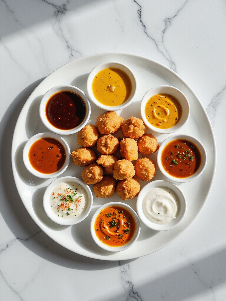 sauces enhancing chicken nuggets