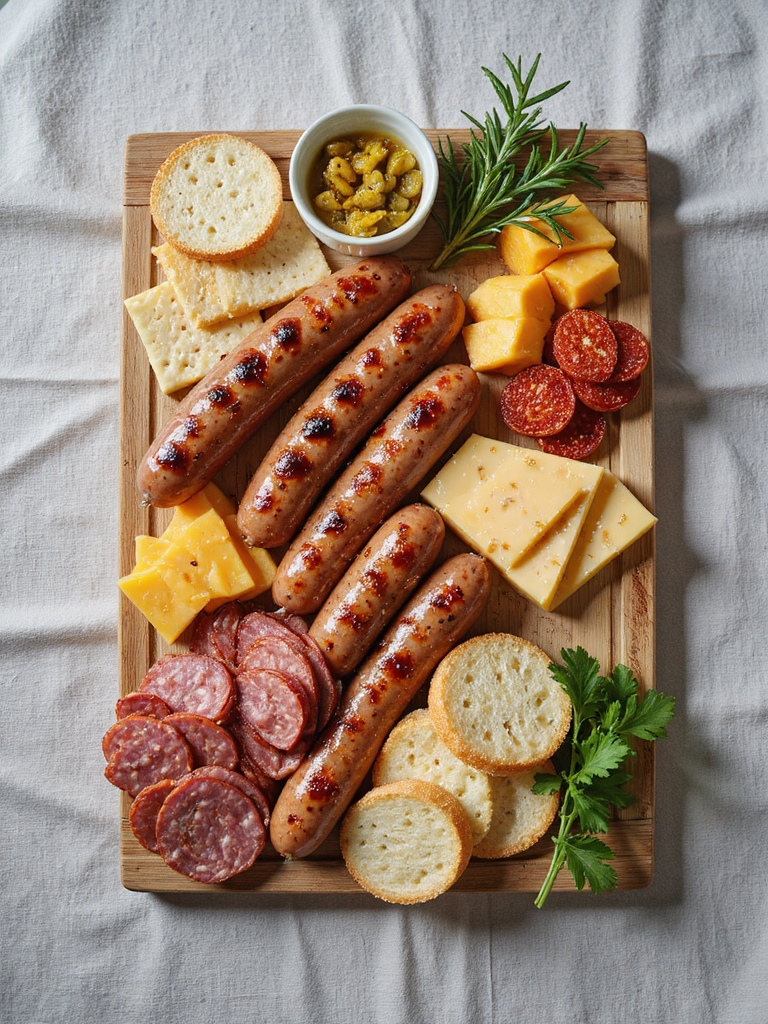 sausage and cheese platter