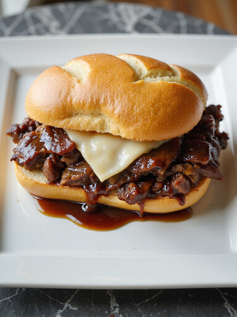 savoring cheesy italian beef