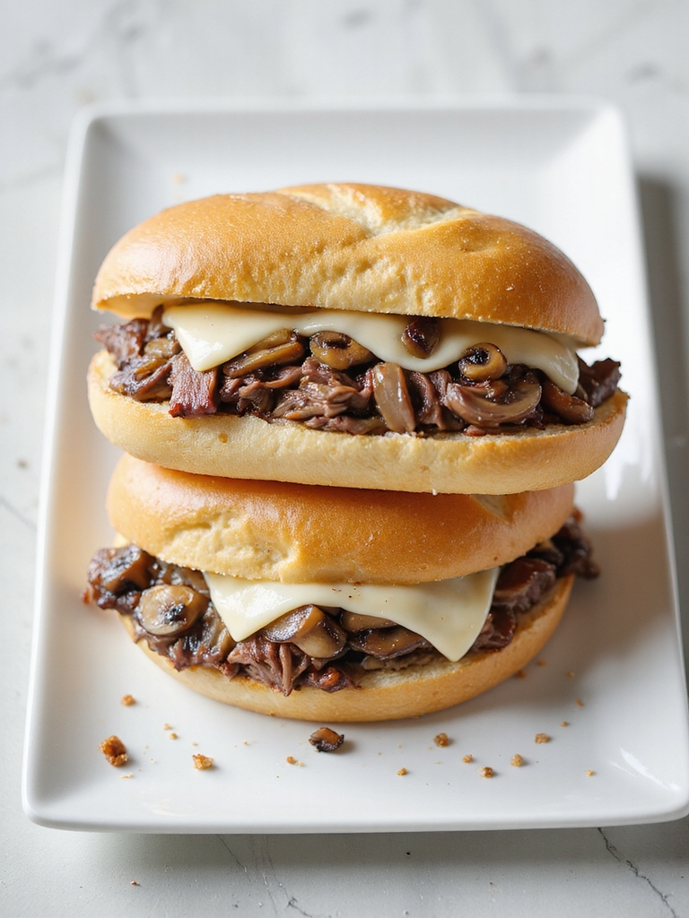 savory beef and mushroom melt