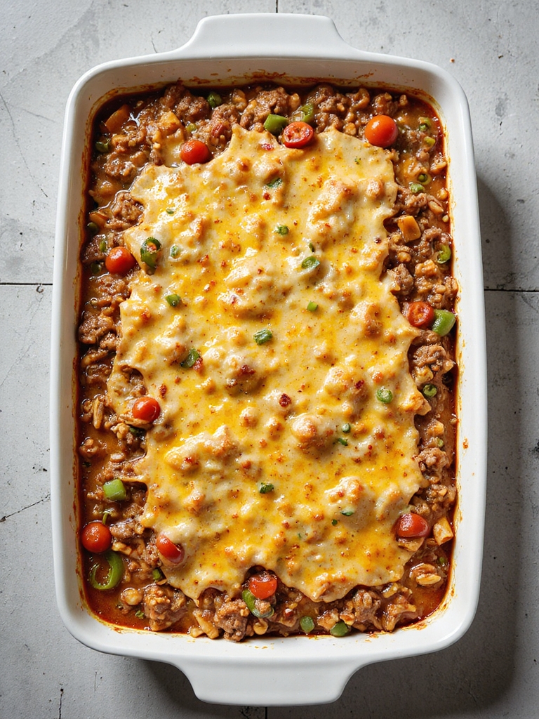 savory beef and rice casserole