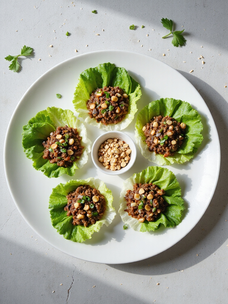 savory beef lettuce wraps