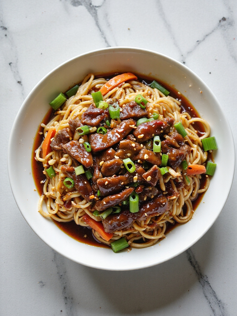 savory beef noodles recipe