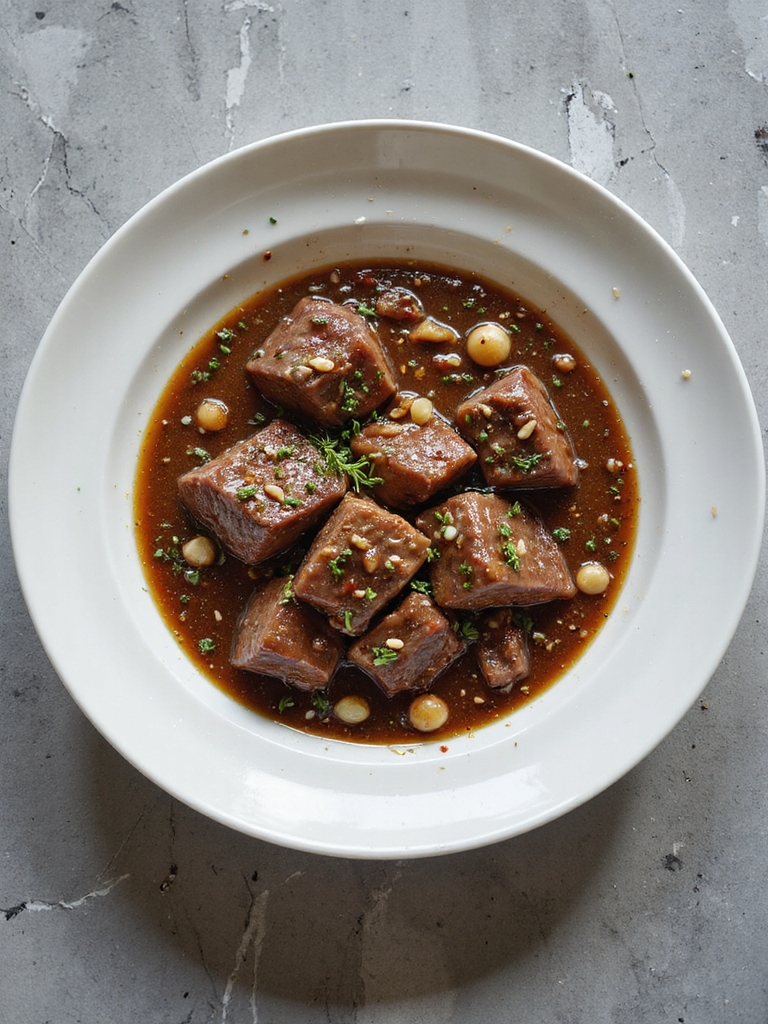 savory beef tips with garlic