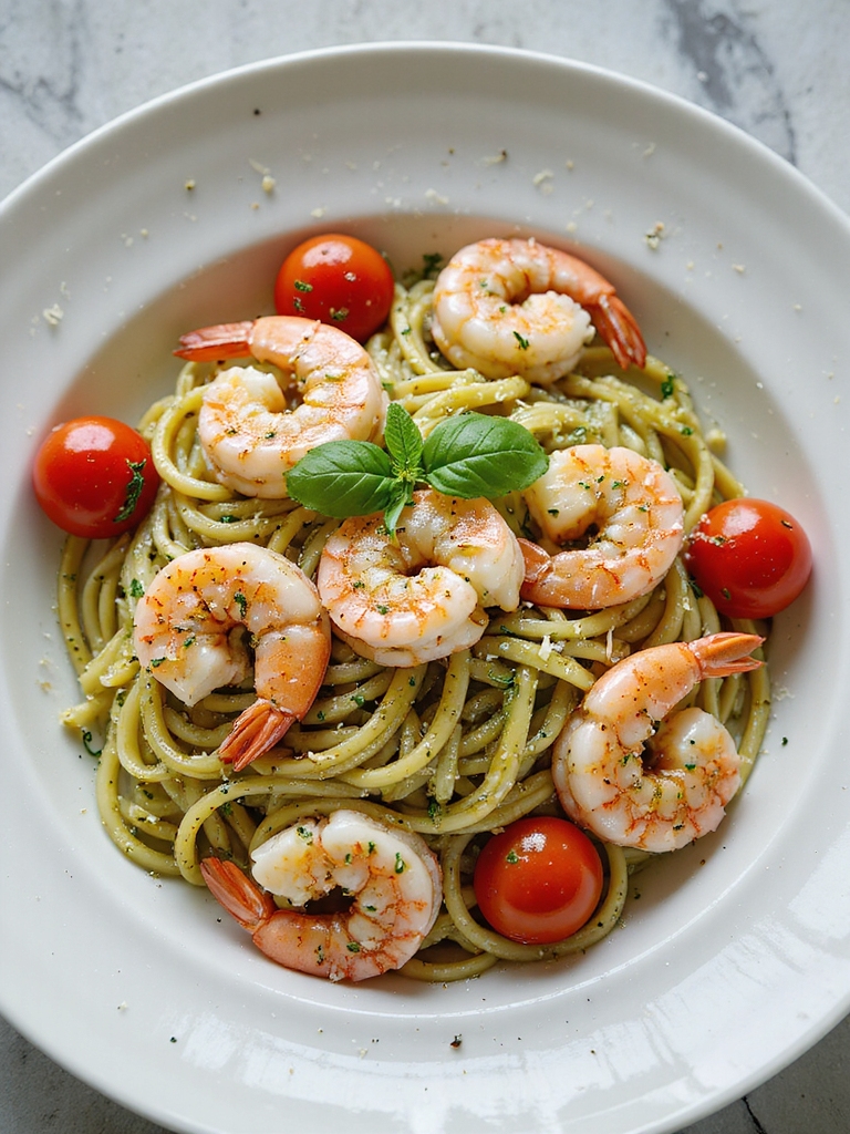 savory garlic shrimp pasta