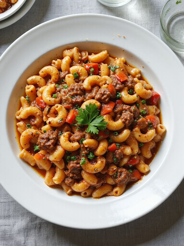 savory ground beef goulash