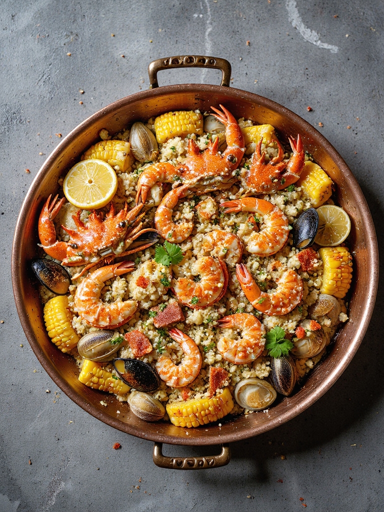 savory seafood medley dish