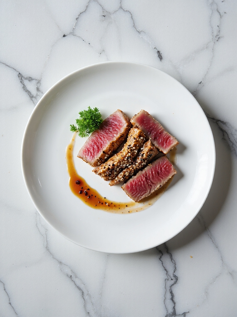savory sesame crusted tuna steaks