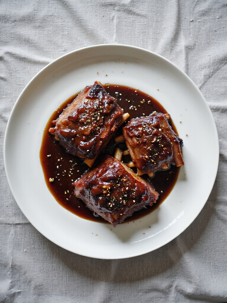 savory slow cooked balsamic ribs