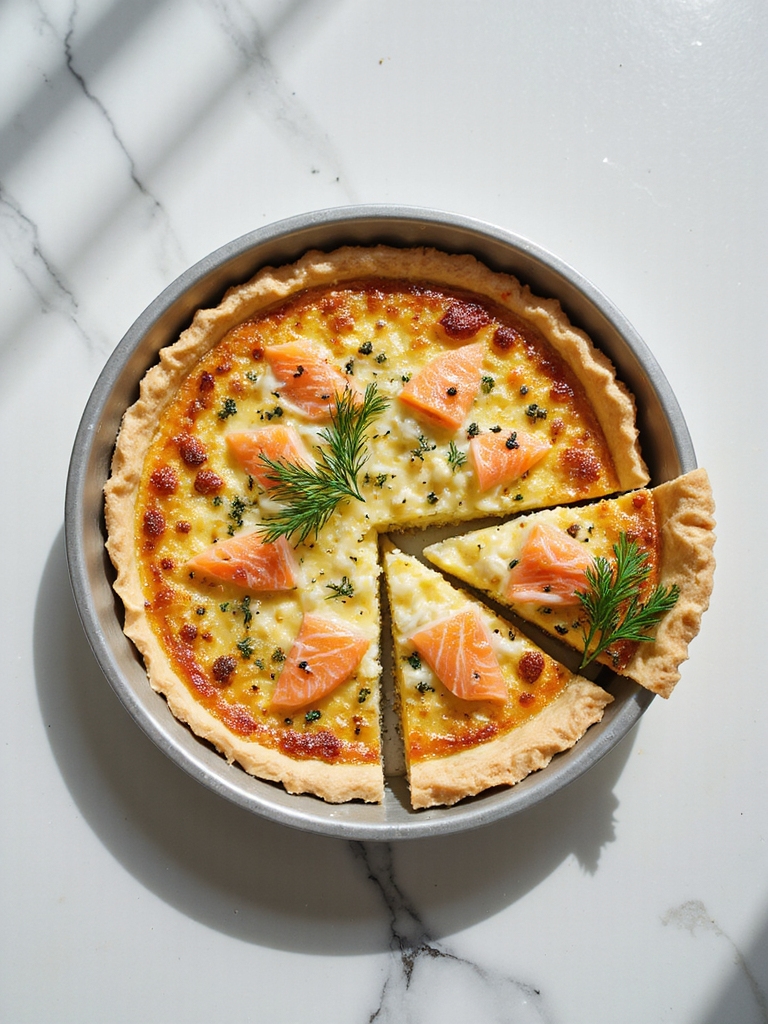 savory smoked salmon quiche