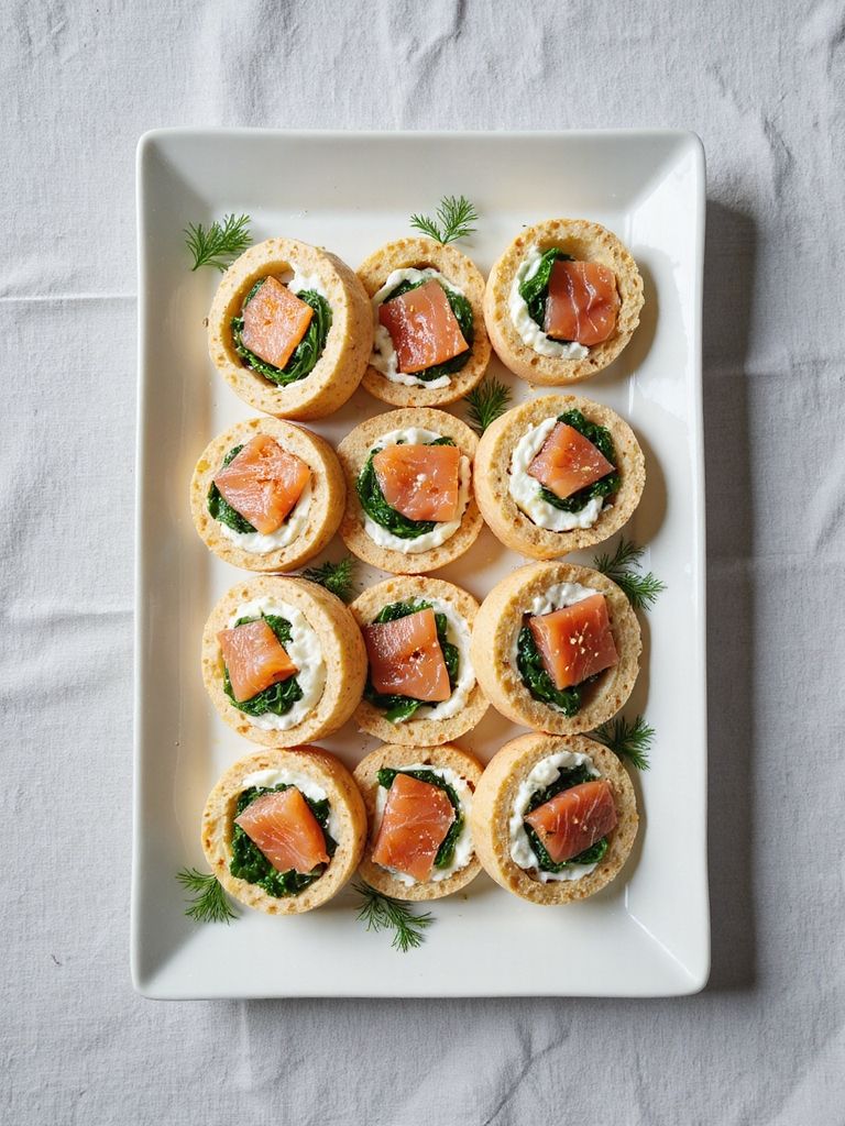 savory smoked salmon spirals