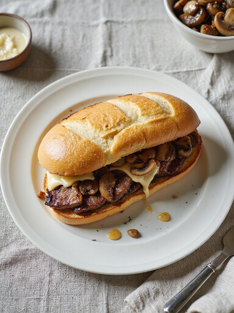 savory steak and mushrooms