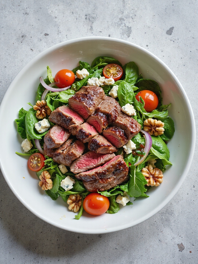 savory steak salad recipe