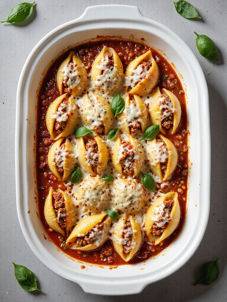 savory stuffed pasta shells