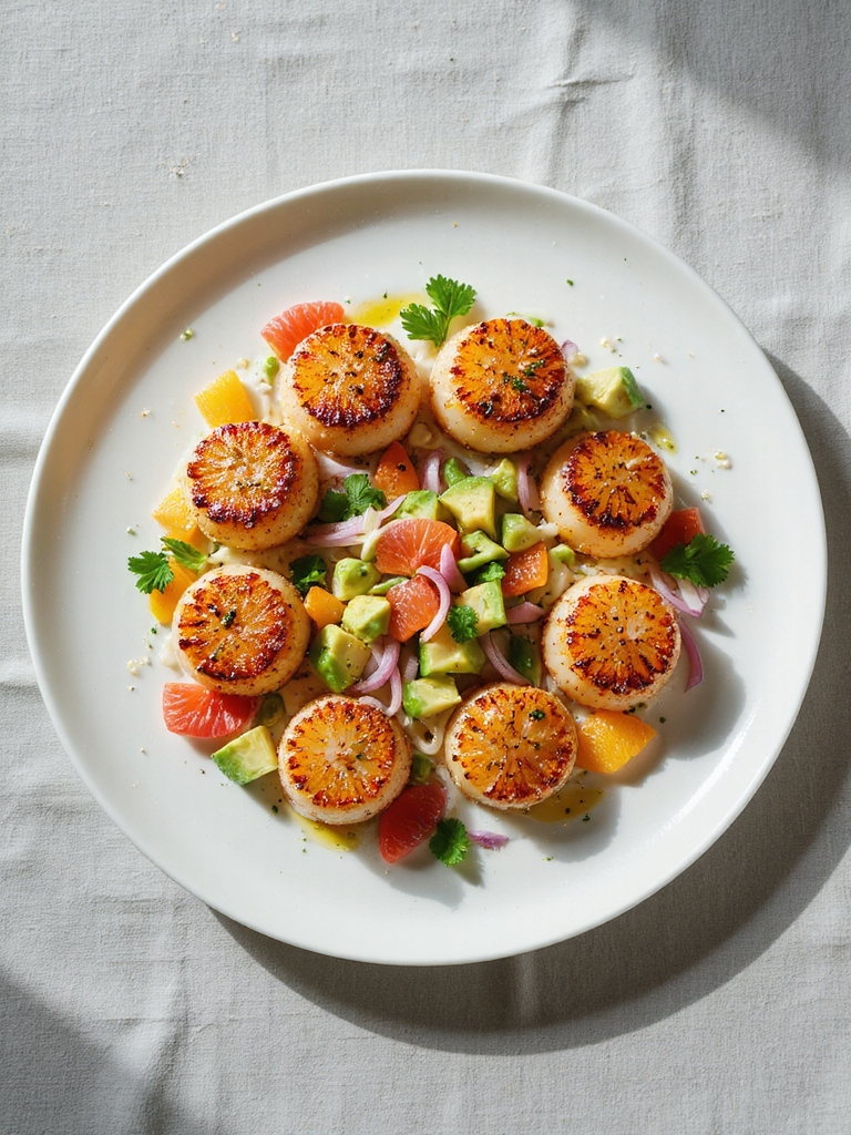 scallops with citrus salad