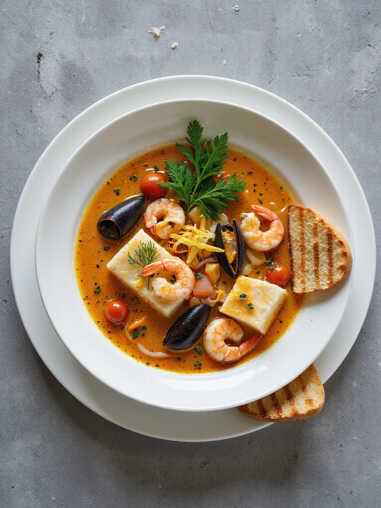 seafood soup with szechuan twist
