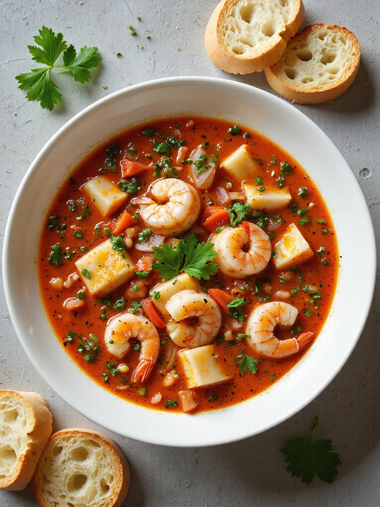 seafood stew in broth