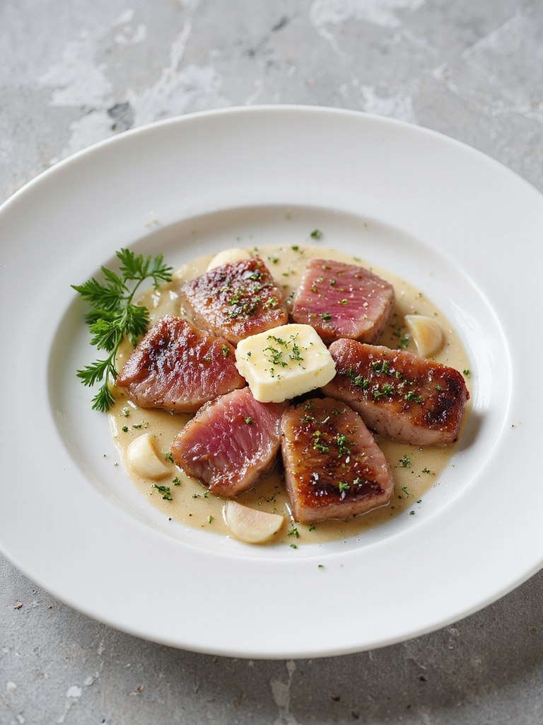 seared tuna with herb butter