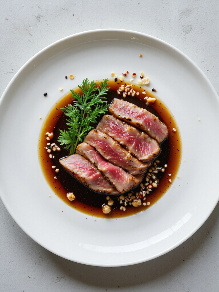 seared tuna with soy sauce