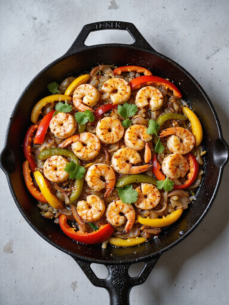 searing shrimp fajitas perfectly