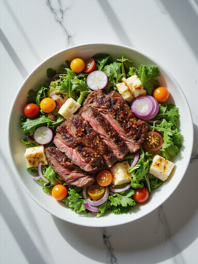 seasonal steak salad ingredients