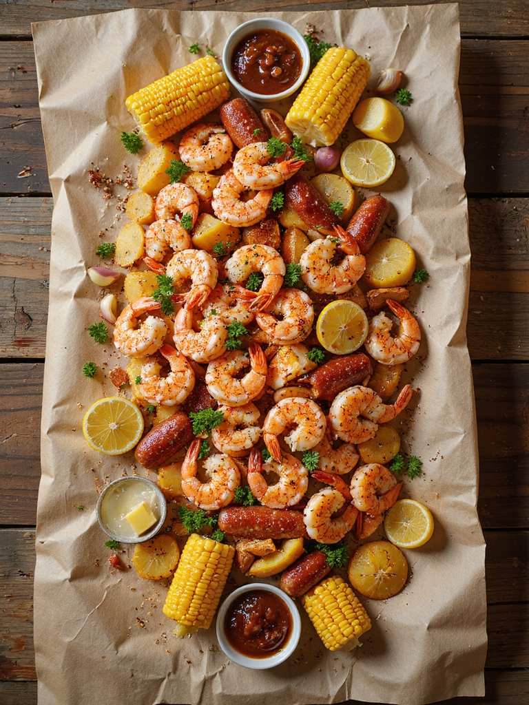 serve shrimp boil communally