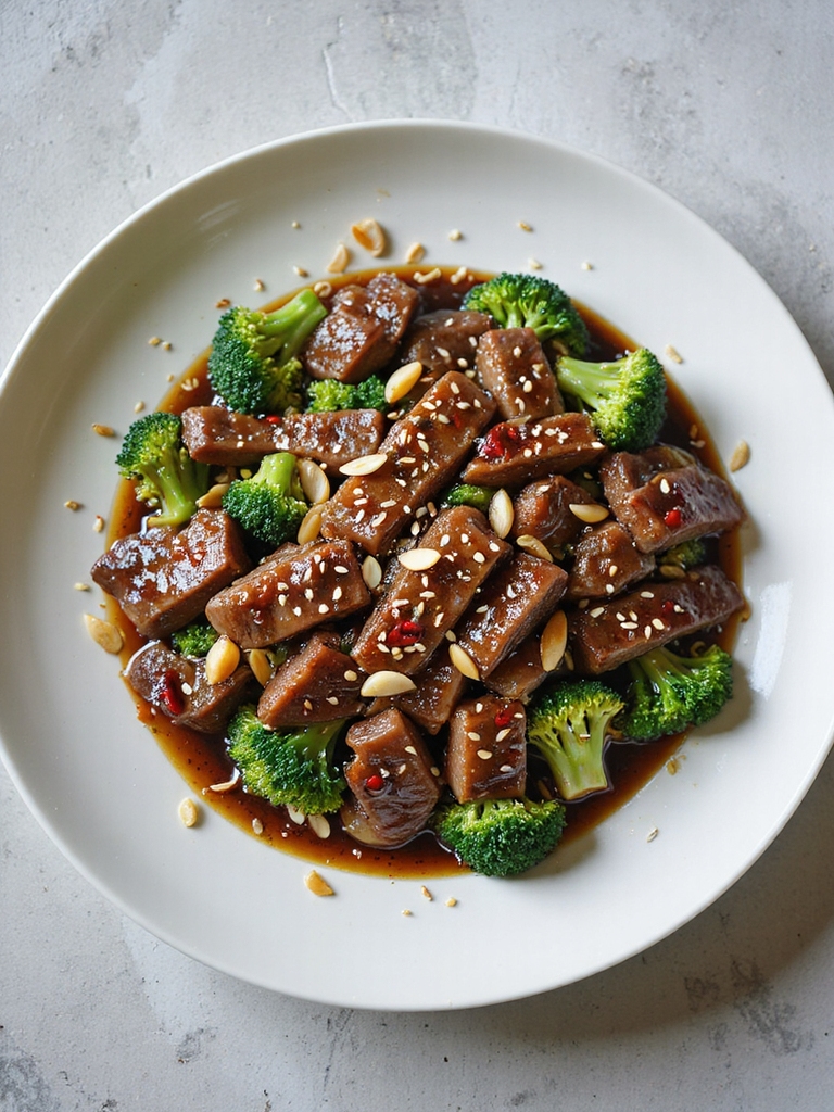 sesame beef and broccoli stir fry