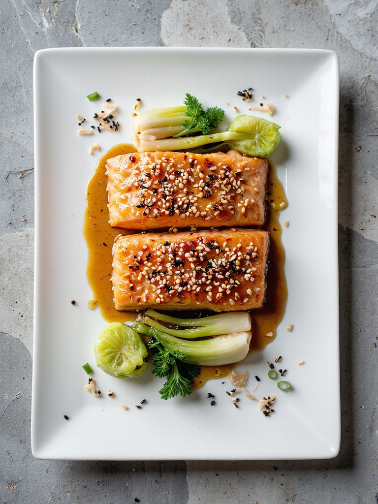 sesame honey crusted salmon