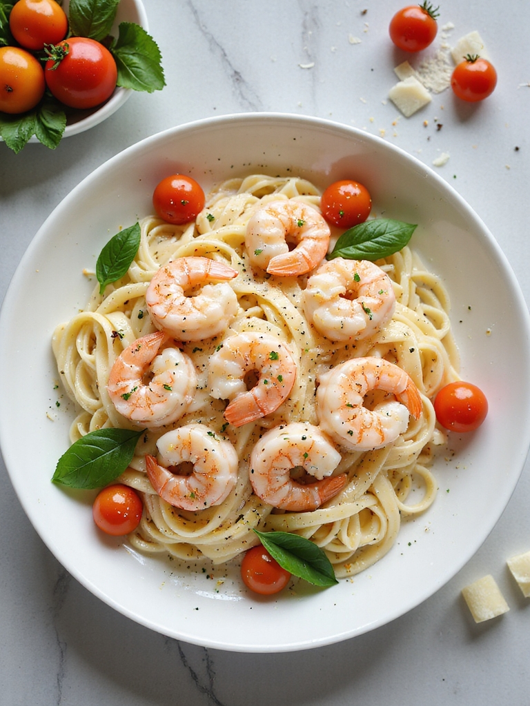 shrimp alfredo pasta indulgence