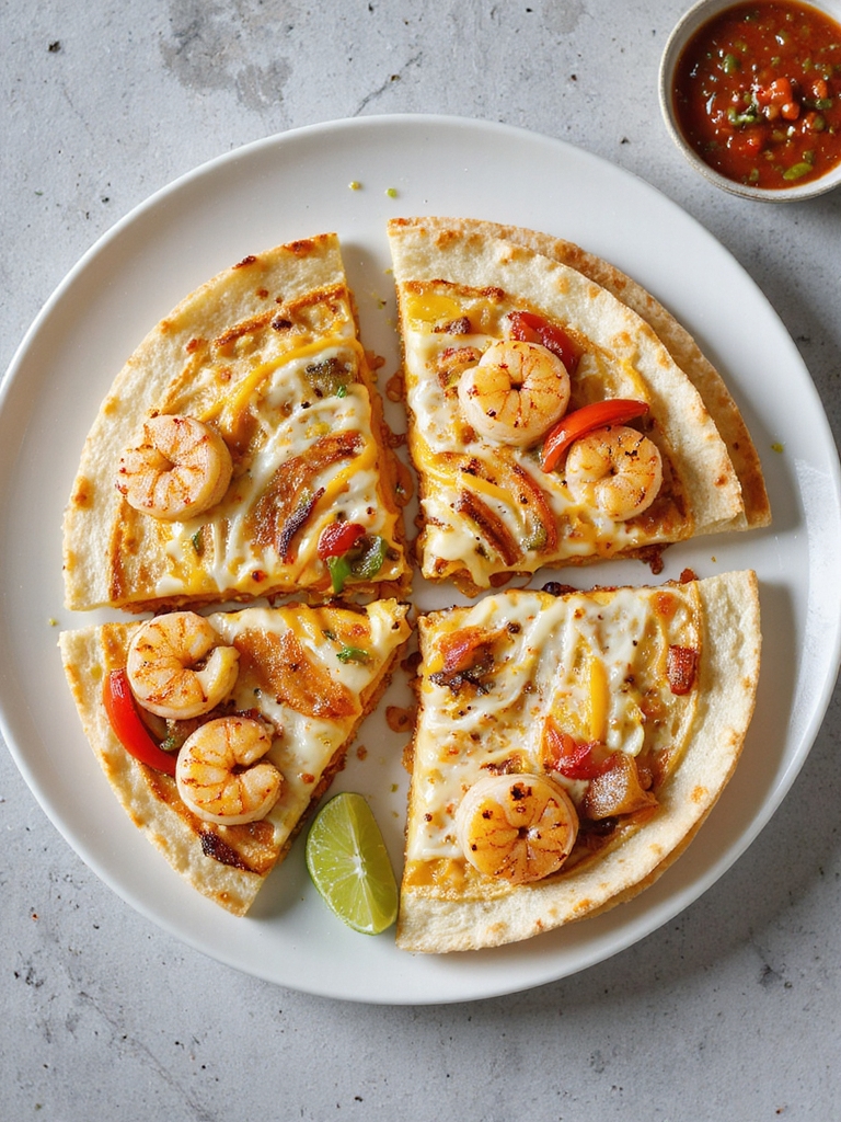 shrimp and cheese quesadillas