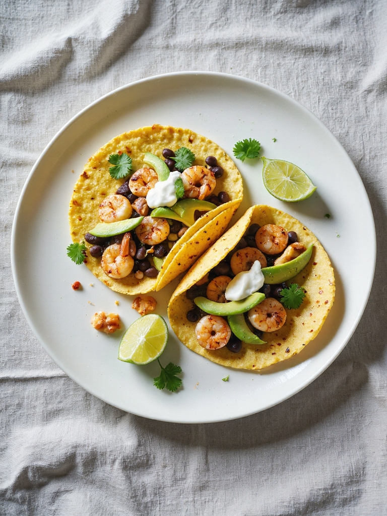 shrimp black bean tacos