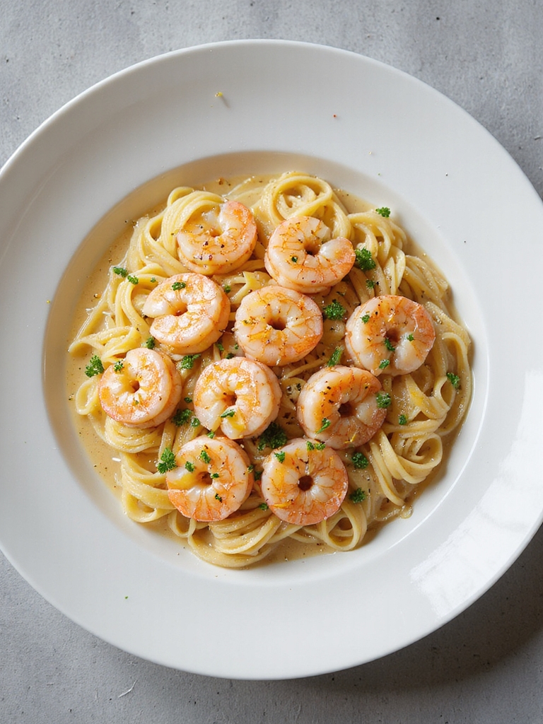 shrimp pasta with garlic sauce
