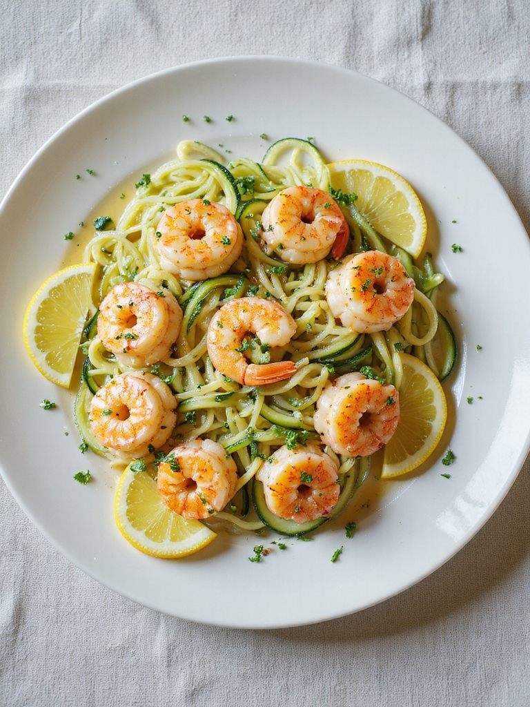 shrimp scampi with zucchini noodles