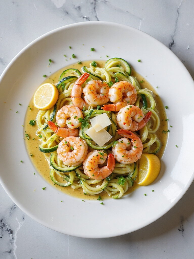 shrimp scampi with zucchini