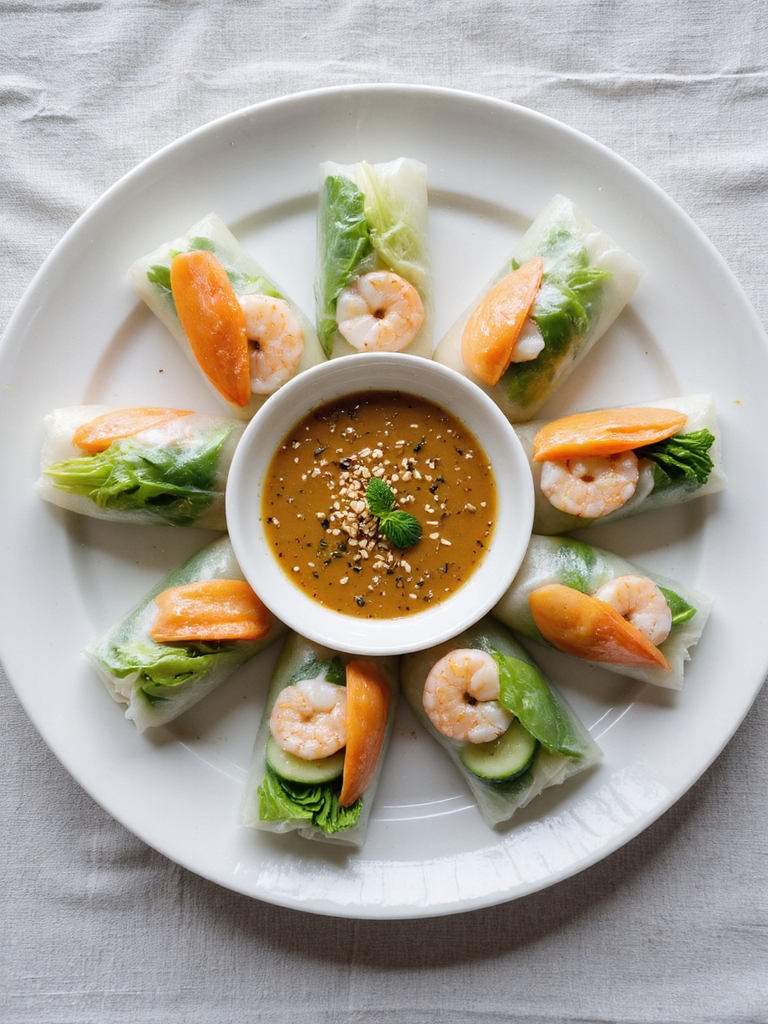 shrimp spring rolls appetizer delight