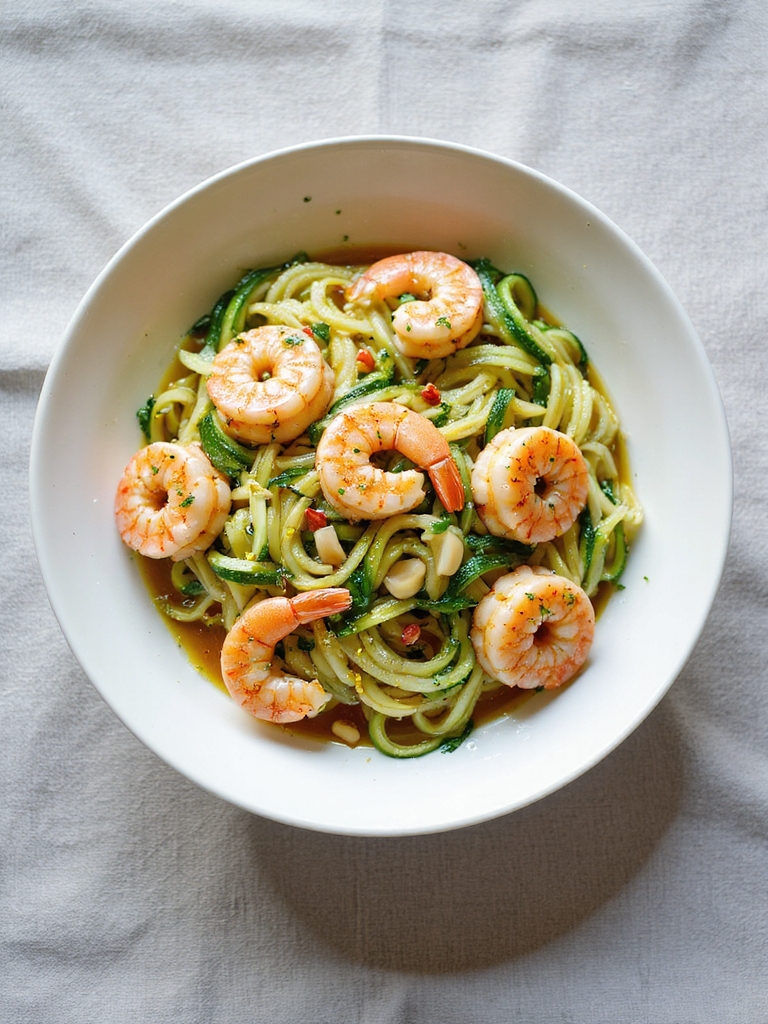 shrimp zucchini noodle pasta