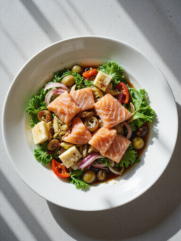 smoked salmon antipasto salad