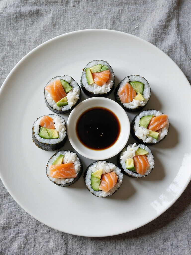 smoked salmon avocado sushi