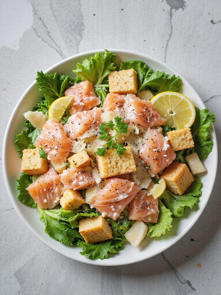 smoked salmon caesar salad