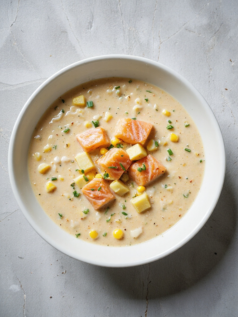 smoked salmon corn chowder