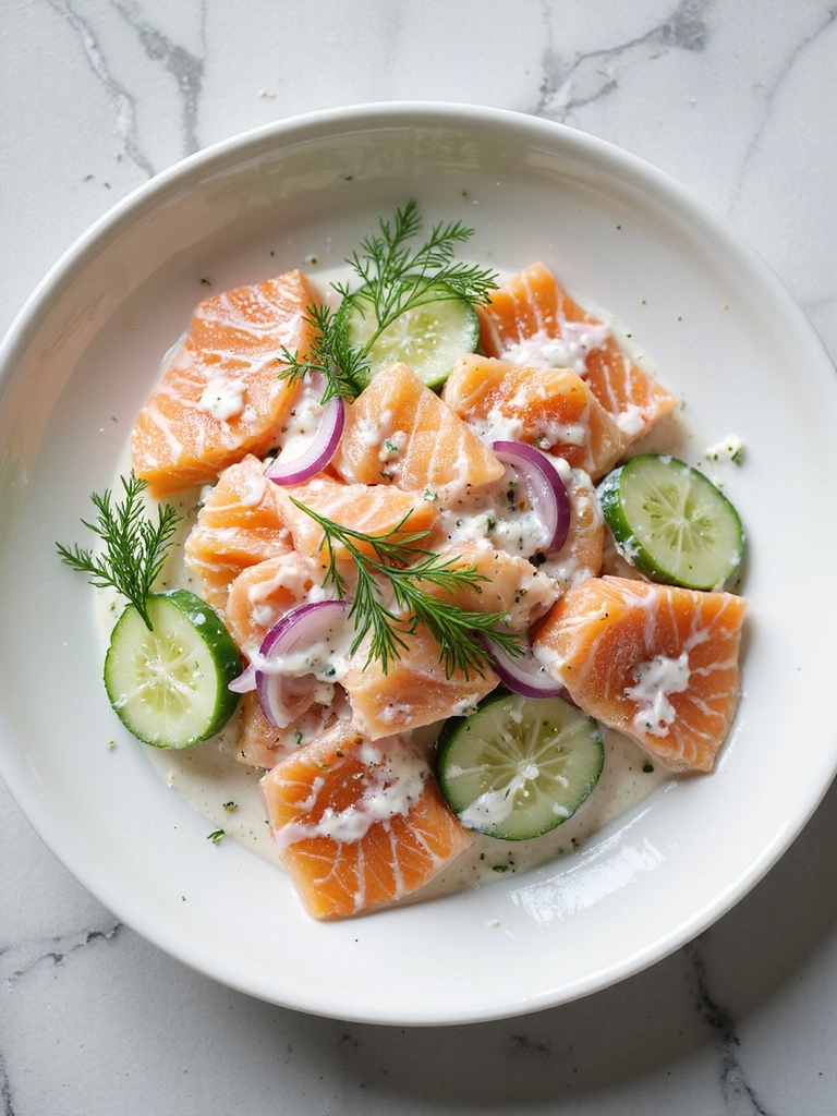 smoked salmon dill salad