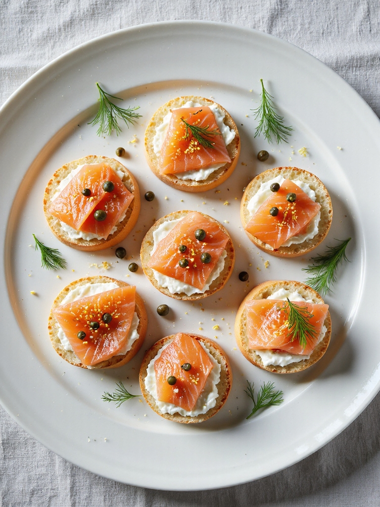 smoked salmon toast appetizer