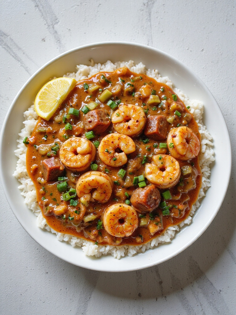 smoky cajun shrimp touff e variation