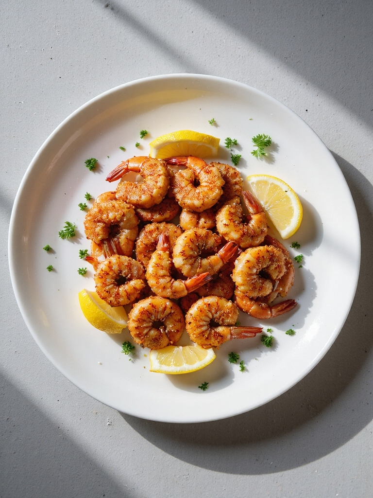 smoky seasoned air fryer shrimp