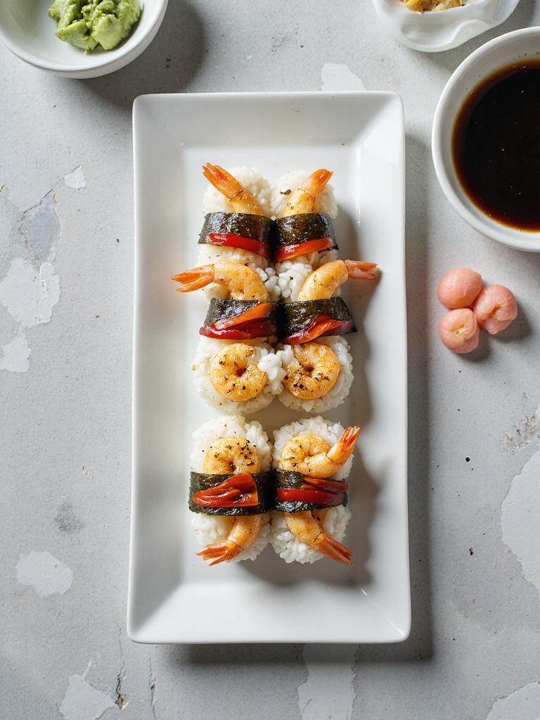smoky shrimp cream cheese sushi