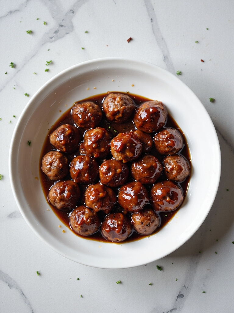 smoky spicy bbq meatballs