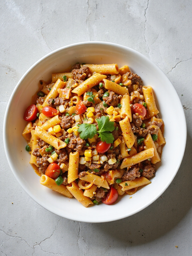 southwestern beef pasta delight