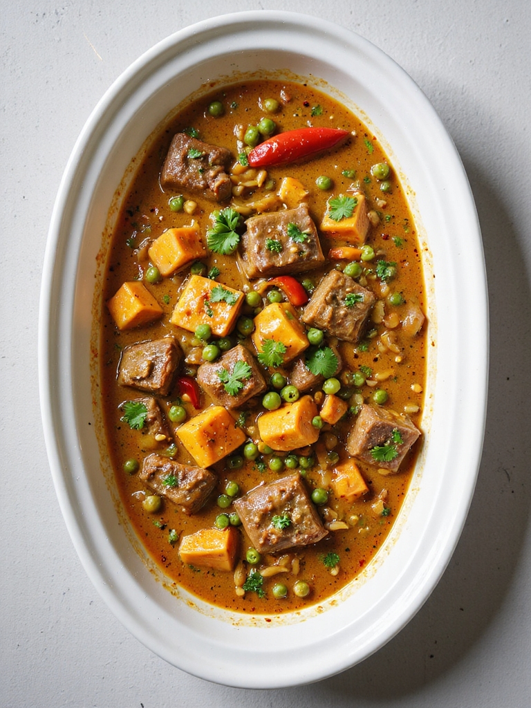 spicy beef and vegetable casserole